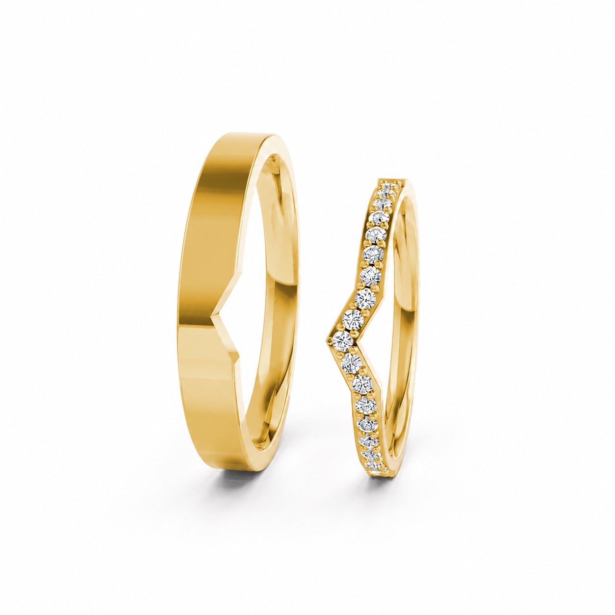 Nhẫn cưới A108 Vàng Gold thiết kế tinh xảo, độc đáo