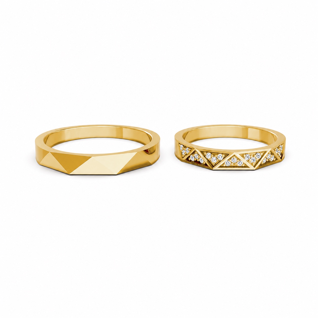 Nhẫn cưới A109 Vàng Gold vàng 10K/14K/18K/607 cao cấp, thanh lịch
