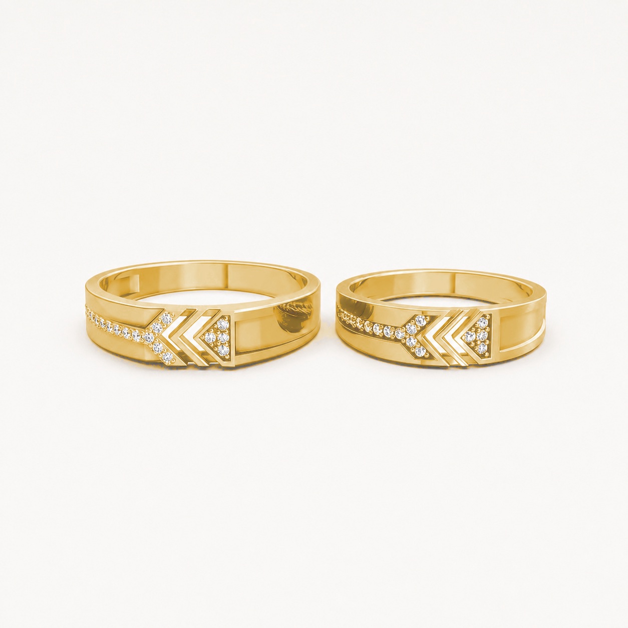 NHẪN CƯỚI A116 màu Vàng Gold thiết kế phá cách, sang trọng