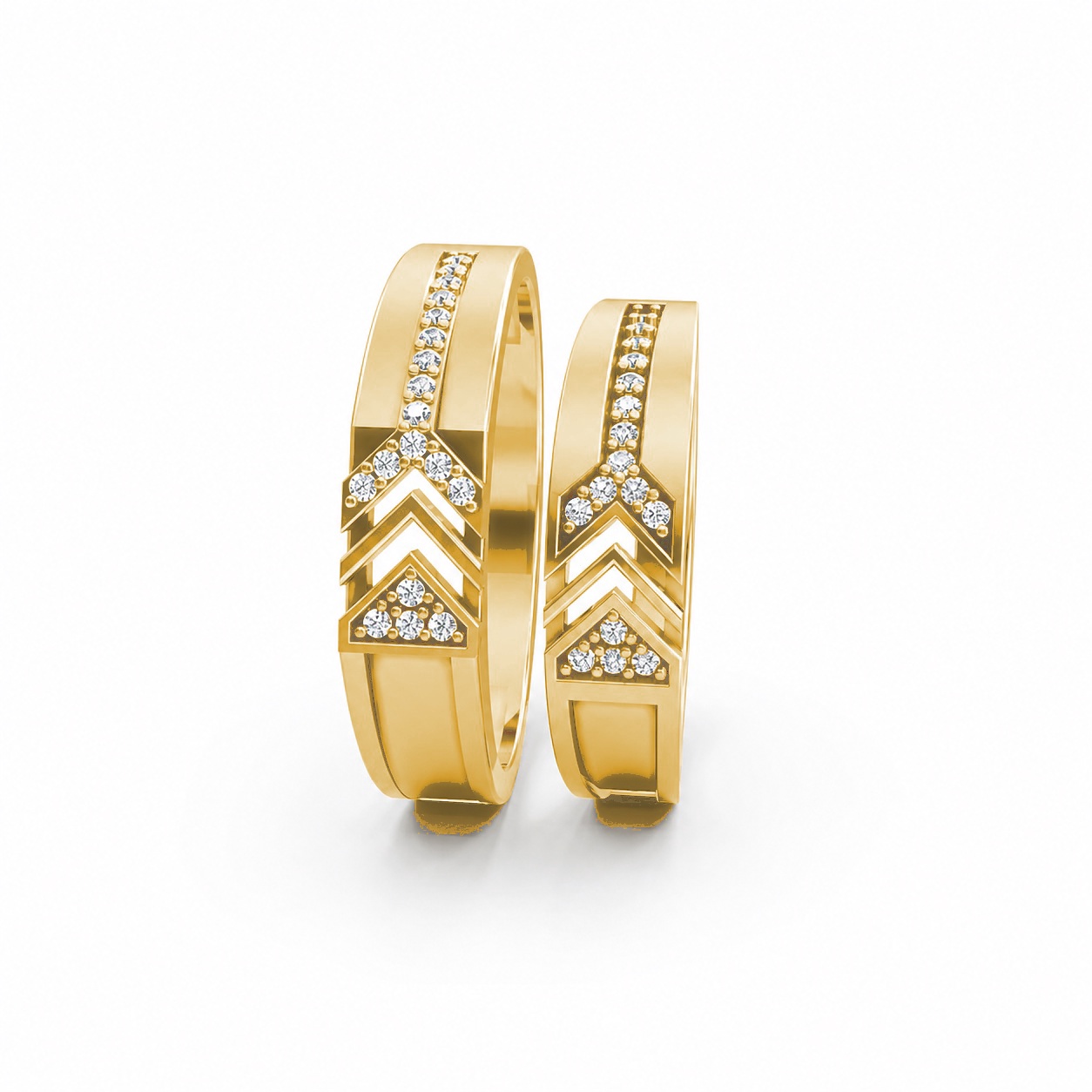 NHẪN CƯỚI A116 màu Vàng Gold vàng 10K/14K/18K/607 cao cấp, thanh lịch