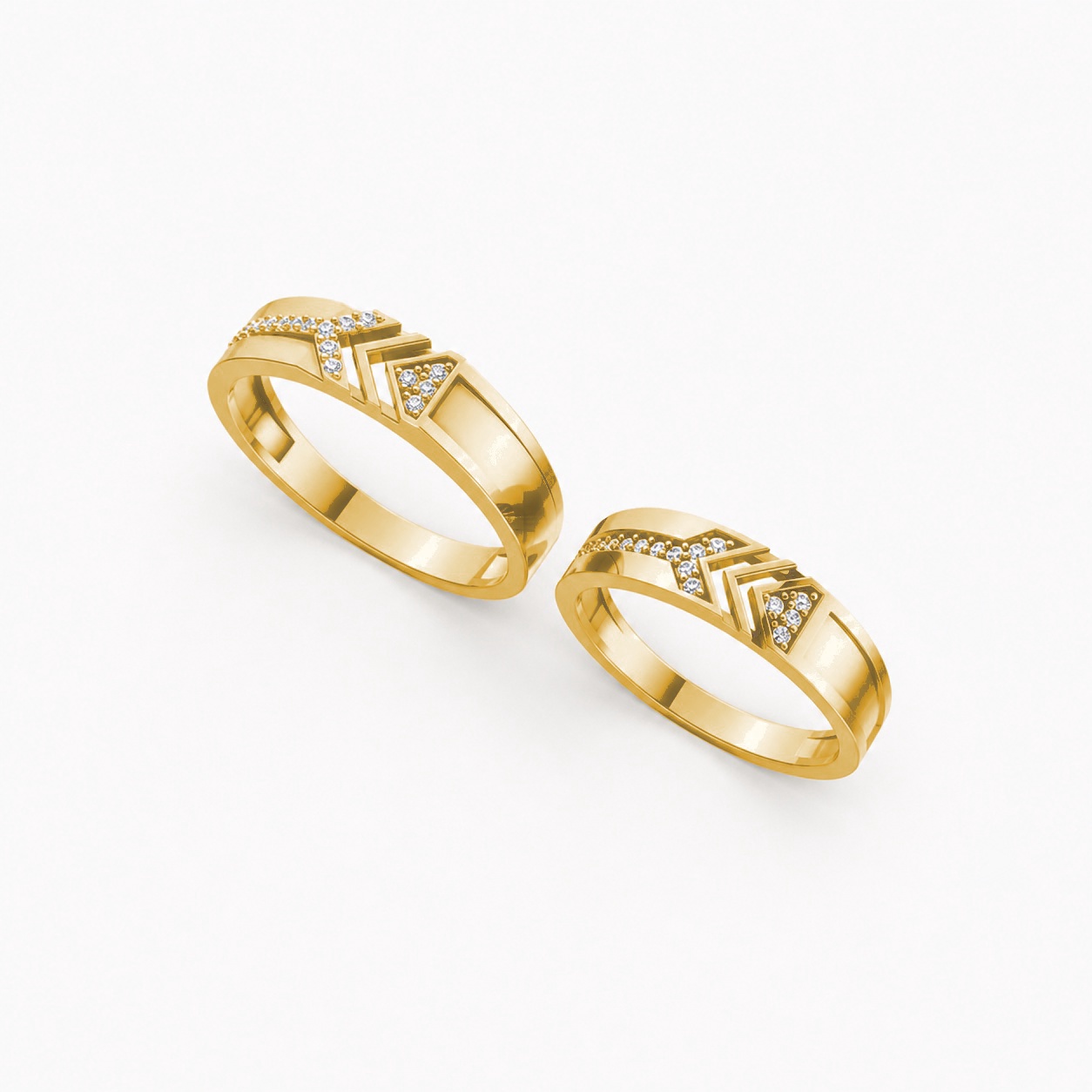 NHẪN CƯỚI A116 màu Vàng Gold thiết kế tinh xảo, độc đáo