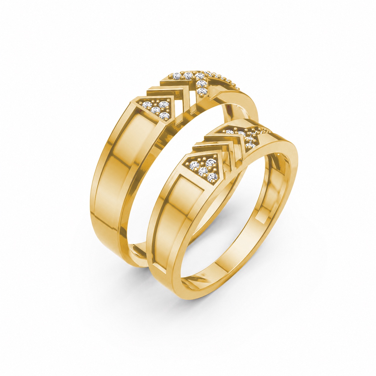 NHẪN CƯỚI A116 màu Vàng Gold thiết kế tinh tế, sang trọng