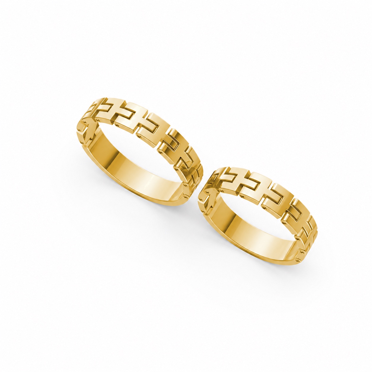Nhẫn cưới A120 màu Vàng Gold thiết kế tinh xảo, độc đáo