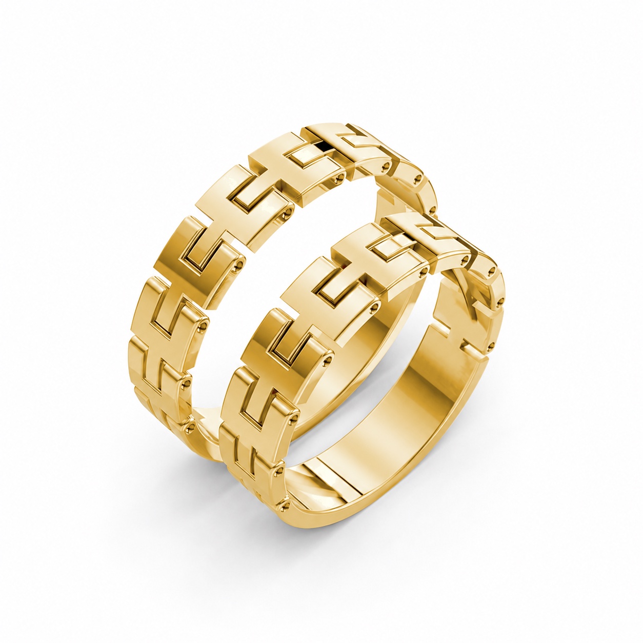 Nhẫn cưới A120 màu Vàng Gold thiết kế tinh tế, sang trọng