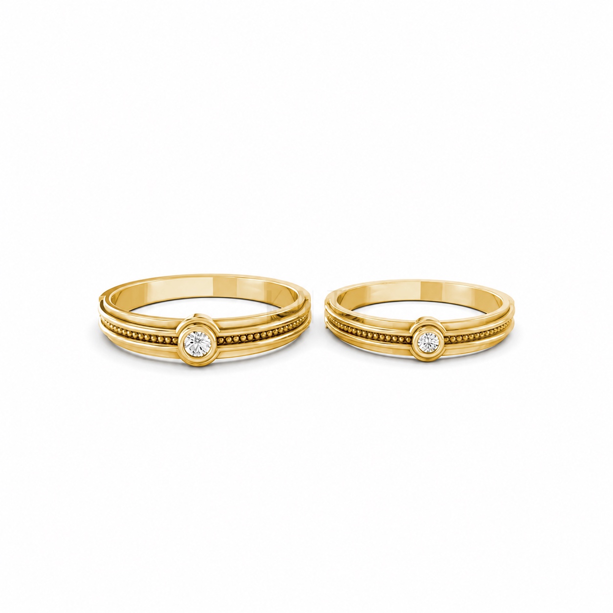 Nhẫn cưới A122 màu Vàng Gold thiết kế tinh xảo, độc đáo