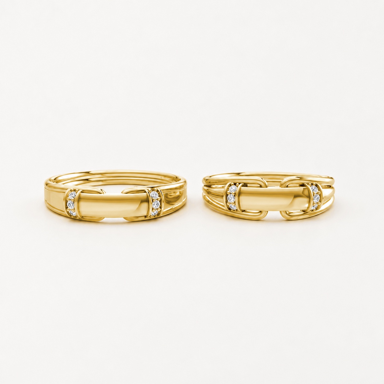 Nhẫn cưới A127 màu Vàng Gold vàng 10K/14K/18K/607 cao cấp, thanh lịch