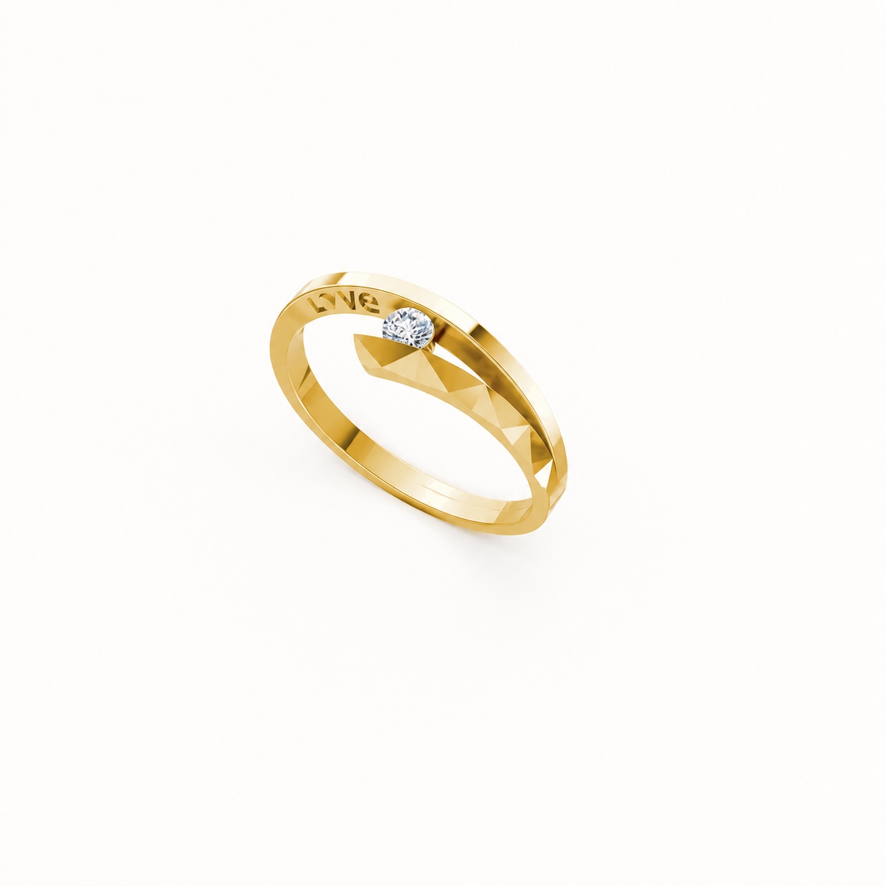 Nhẫn cưới A132 màu Vàng Gold vàng 10K/14K/18K/607 cao cấp, thanh lịch