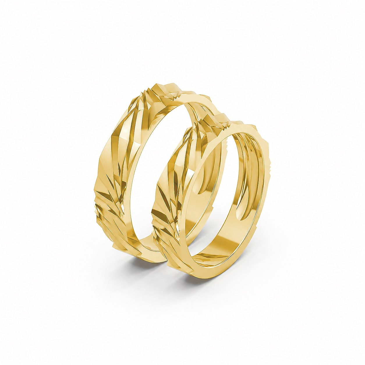 Nhẫn cưới A139 màu Vàng Gold thiết kế tinh tế, sang trọng