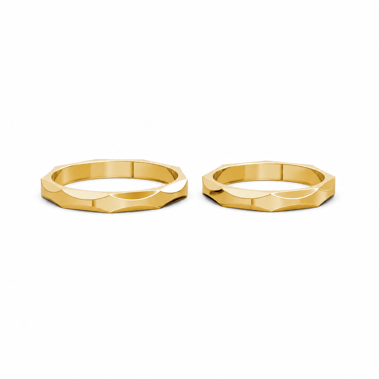 Nhẫn cưới A143 màu Vàng Gold thiết kế tinh xảo, độc đáo