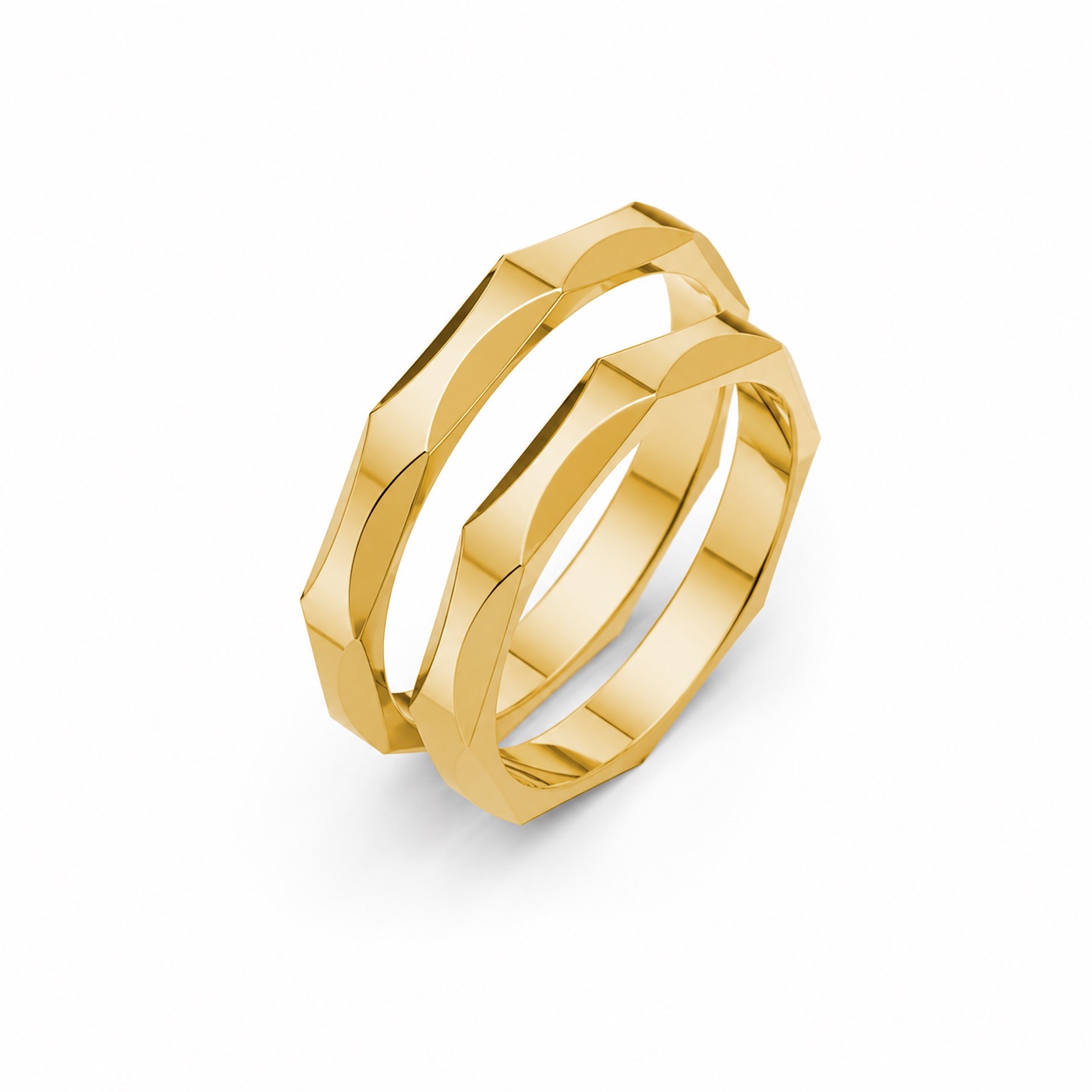 Nhẫn cưới A143 màu Vàng Gold thiết kế tinh tế, sang trọng