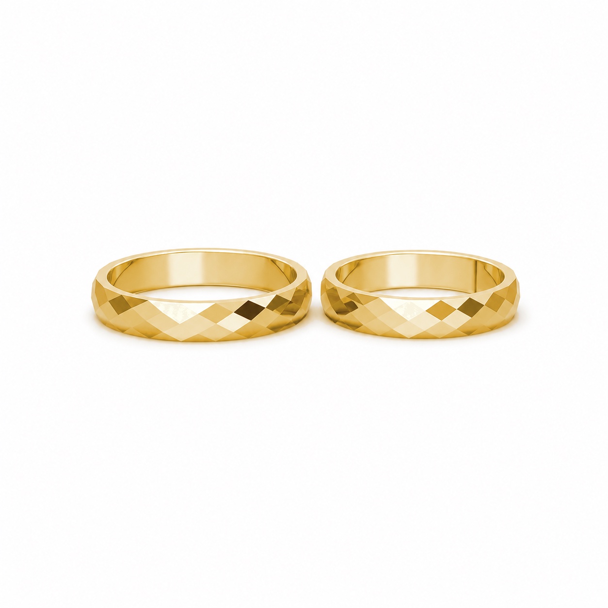 Nhẫn cưới A144 màu Vàng Gold vàng 10K/14K/18K/607 cao cấp, thanh lịch