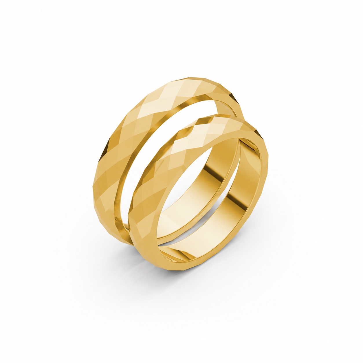 Nhẫn cưới A144 màu Vàng Gold thiết kế tinh tế, sang trọng