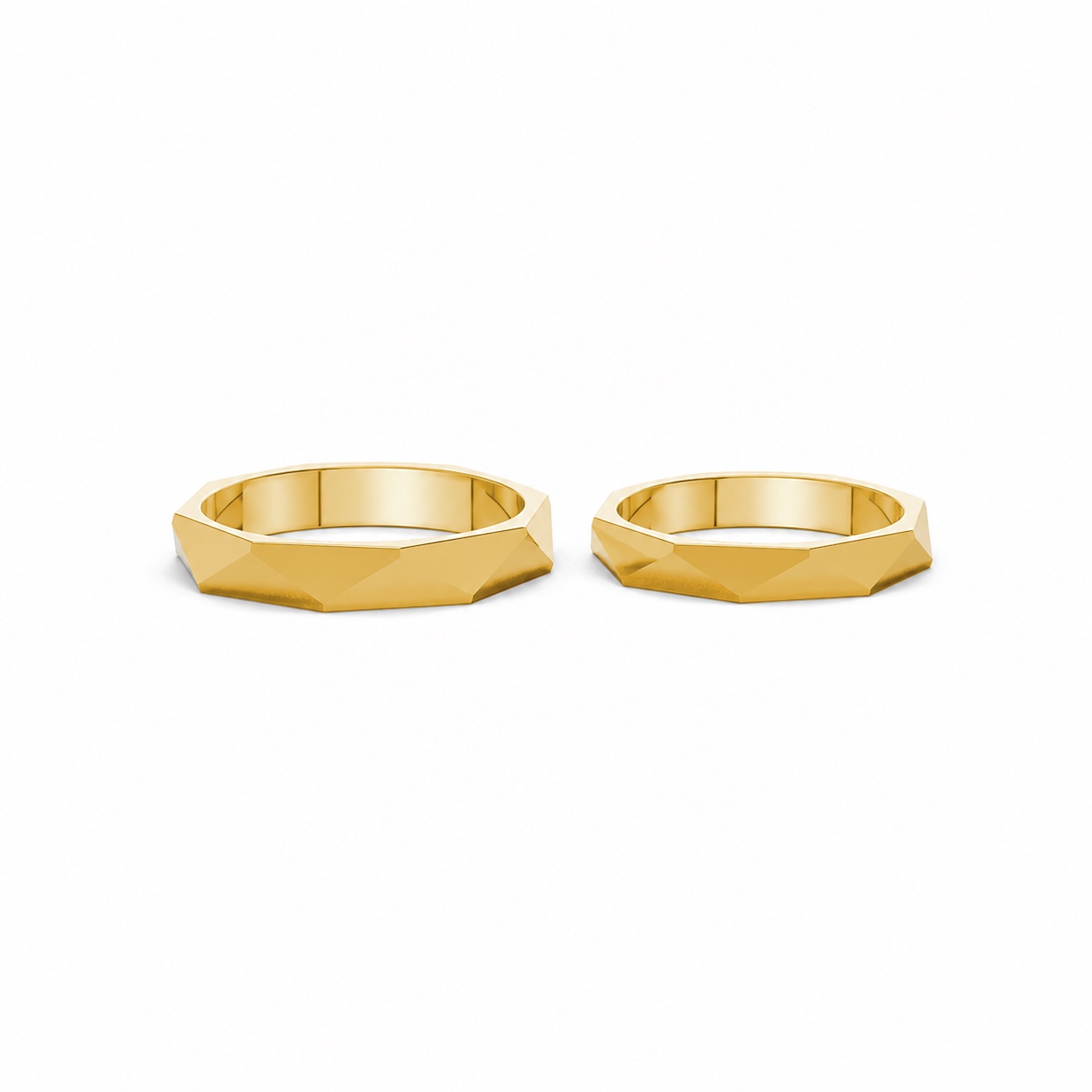 Nhẫn cưới A145 màu Vàng Gold thiết kế phá cách, sang trọng