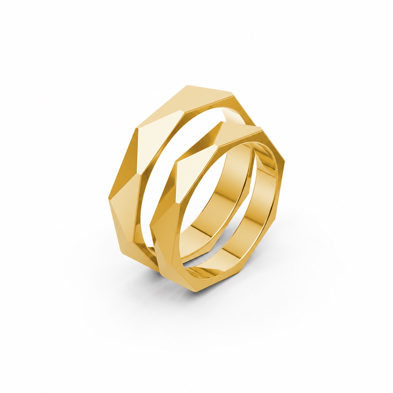 Nhẫn cưới A145 màu Vàng Gold thiết kế tinh tế, sang trọng
