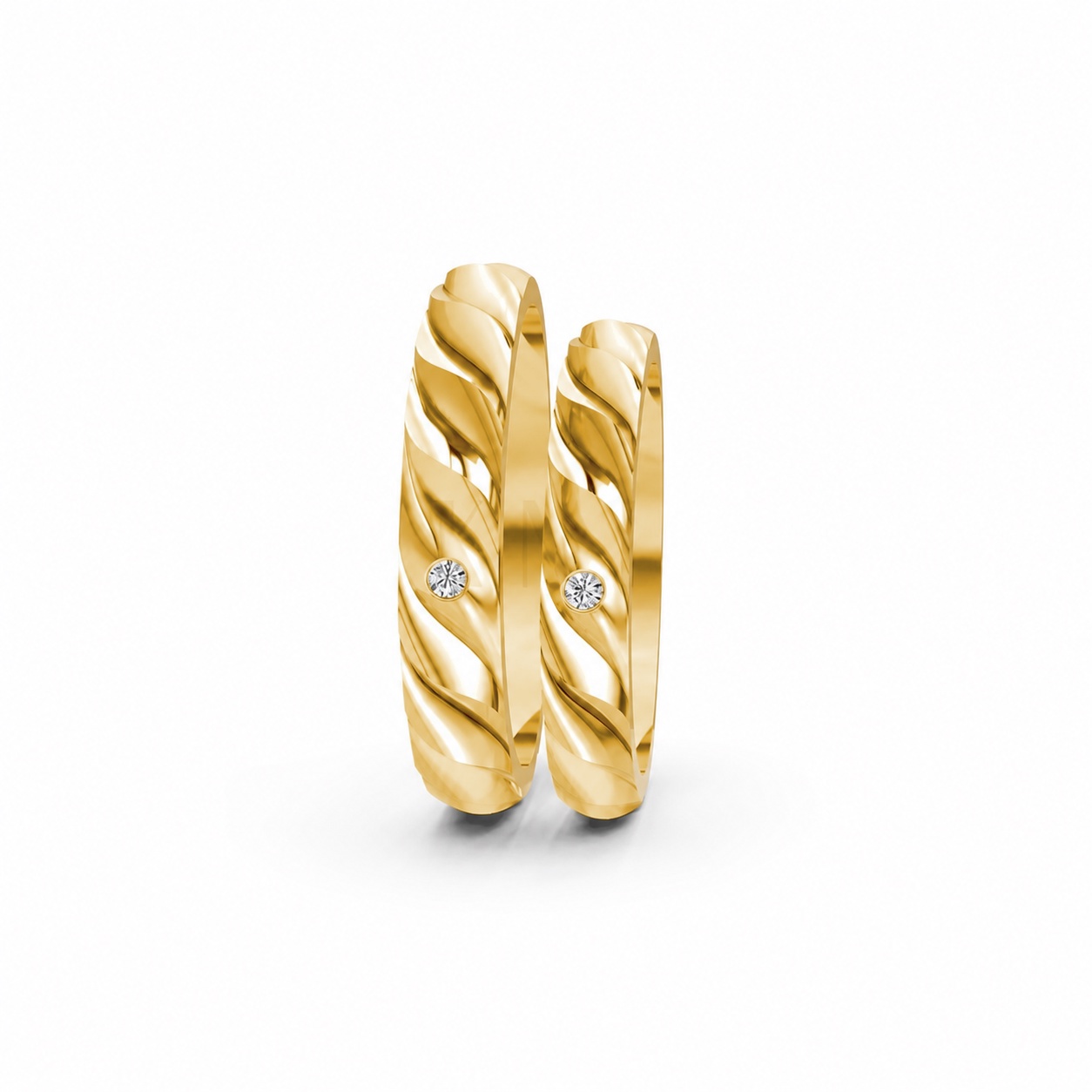 Nhẫn cưới A146 màu Vàng Gold vàng 10K/14K/18K/607 cao cấp, thanh lịch