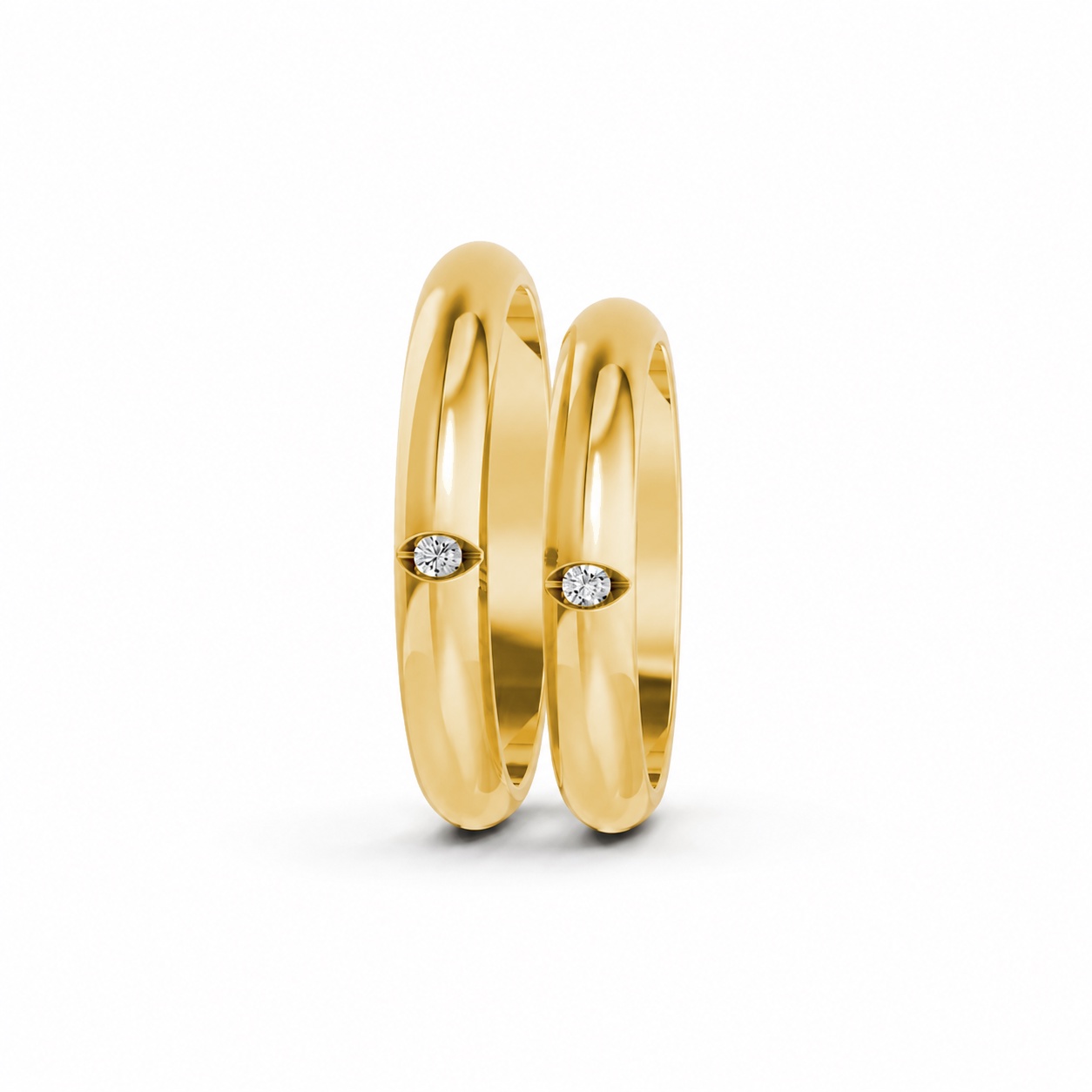 Nhẫn cưới A148 màu Vàng Gold vàng 10K/14K/18K/607 cao cấp, thanh lịch