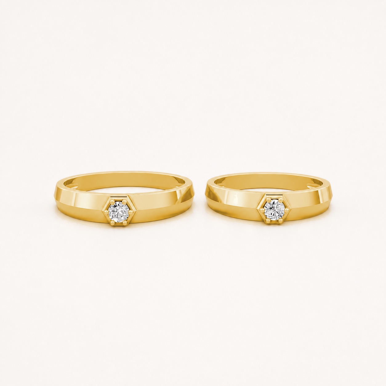 Nhẫn cưới A150 Vàng Gold vàng 10K/14K/18K/607 cao cấp, thanh lịch