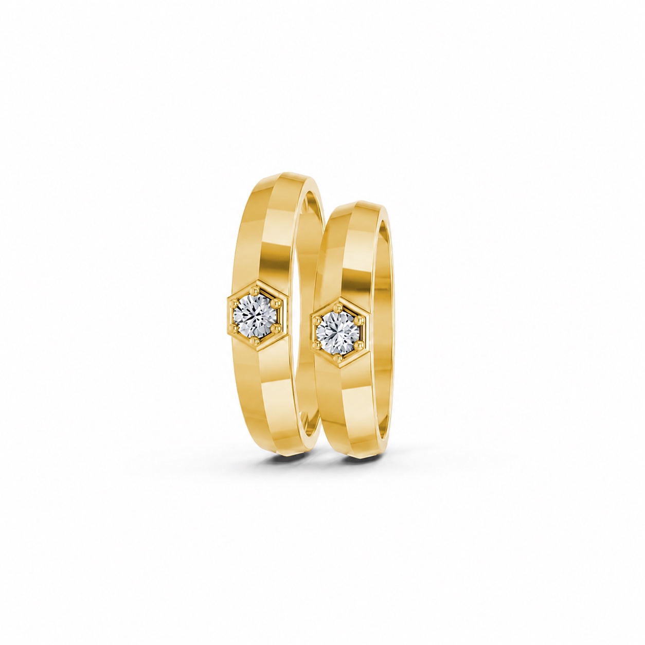 Nhẫn cưới A150 Vàng Gold thiết kế phá cách, sang trọng