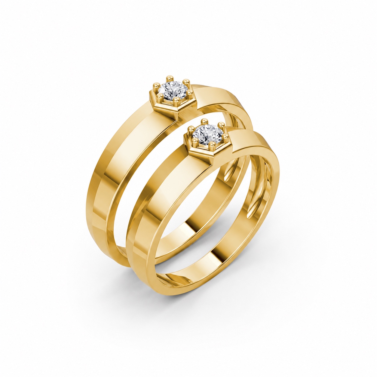 Nhẫn cưới A150 Vàng Gold thiết kế tinh tế, sang trọng