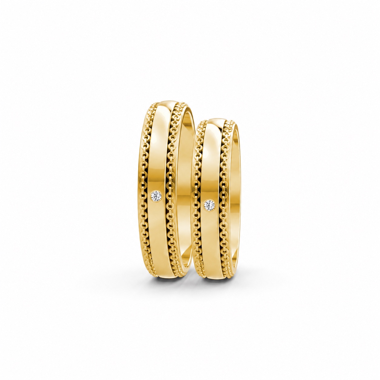 Nhẫn cưới A151 Vàng Gold thiết kế phá cách, sang trọng
