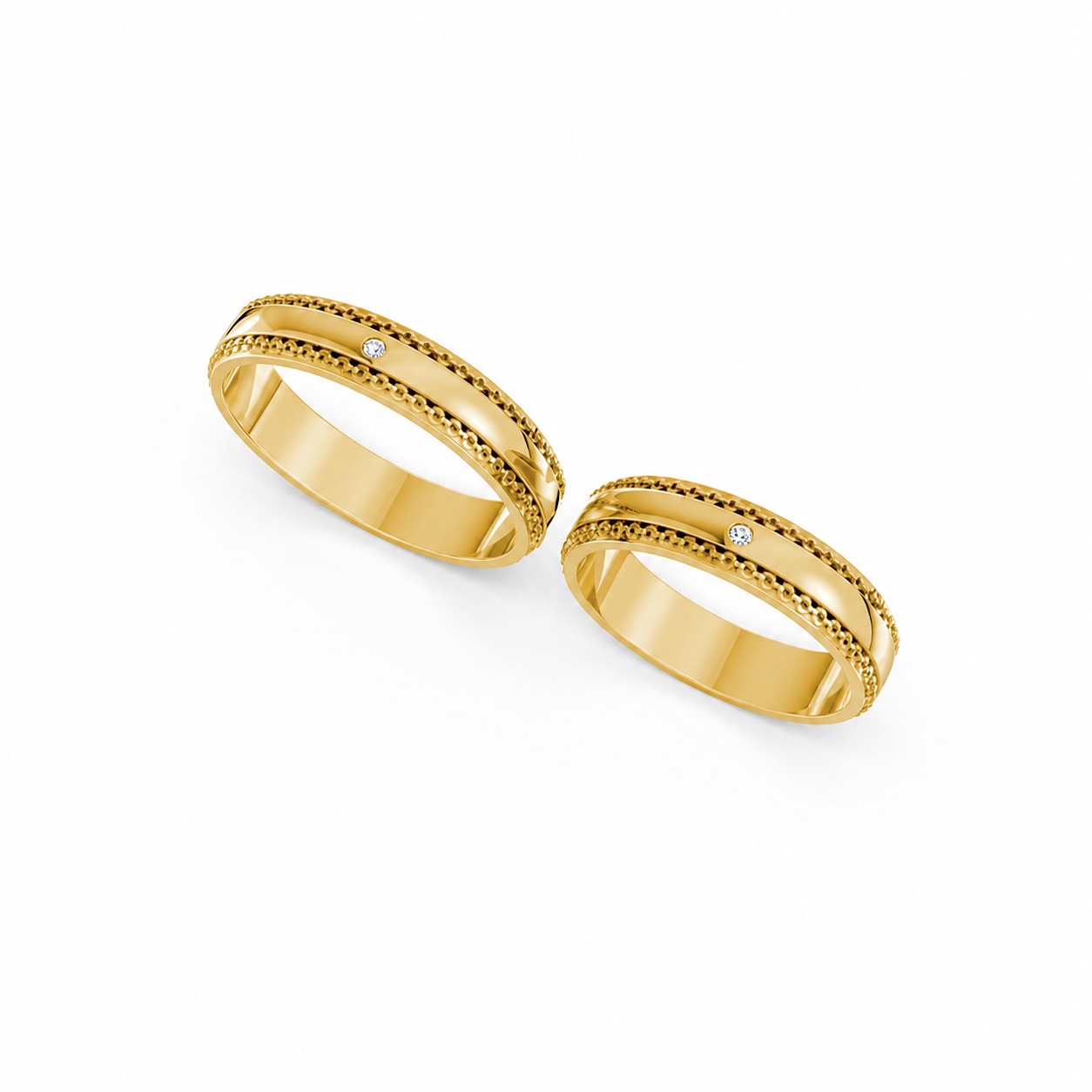 Nhẫn cưới A151 Vàng Gold thiết kế tinh xảo, độc đáo