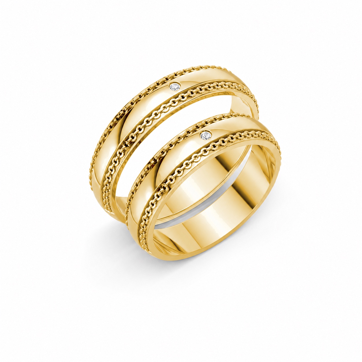 Nhẫn cưới A151 Vàng Gold thiết kế tinh tế, sang trọng