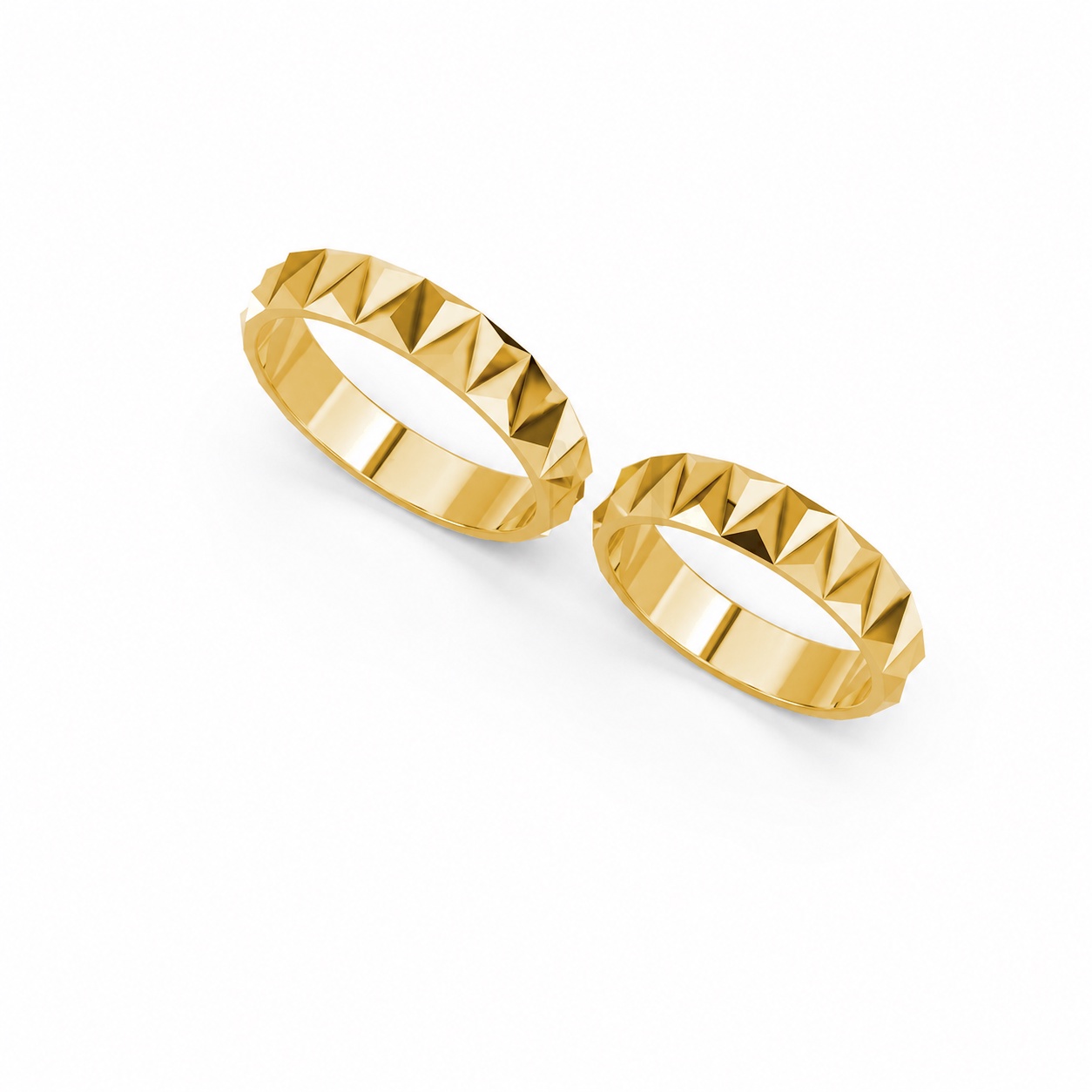 Nhẫn cưới A153 màu Vàng Gold thiết kế tinh xảo, độc đáo