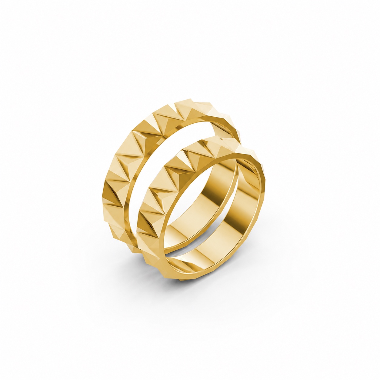 Nhẫn cưới A153 màu Vàng Gold thiết kế tinh tế, sang trọng
