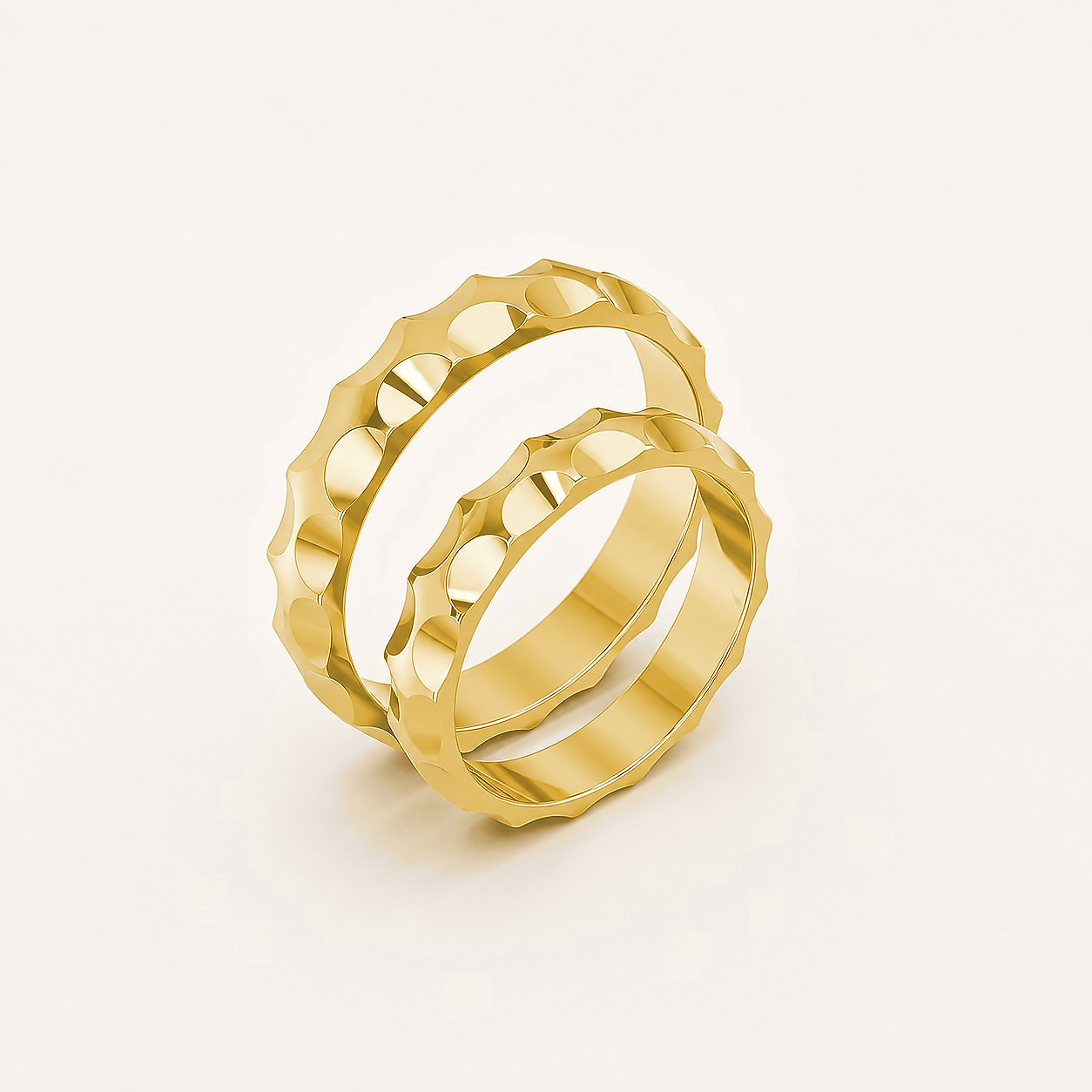 Nhẫn cưới A154 màu Vàng Gold thiết kế tinh tế, sang trọng