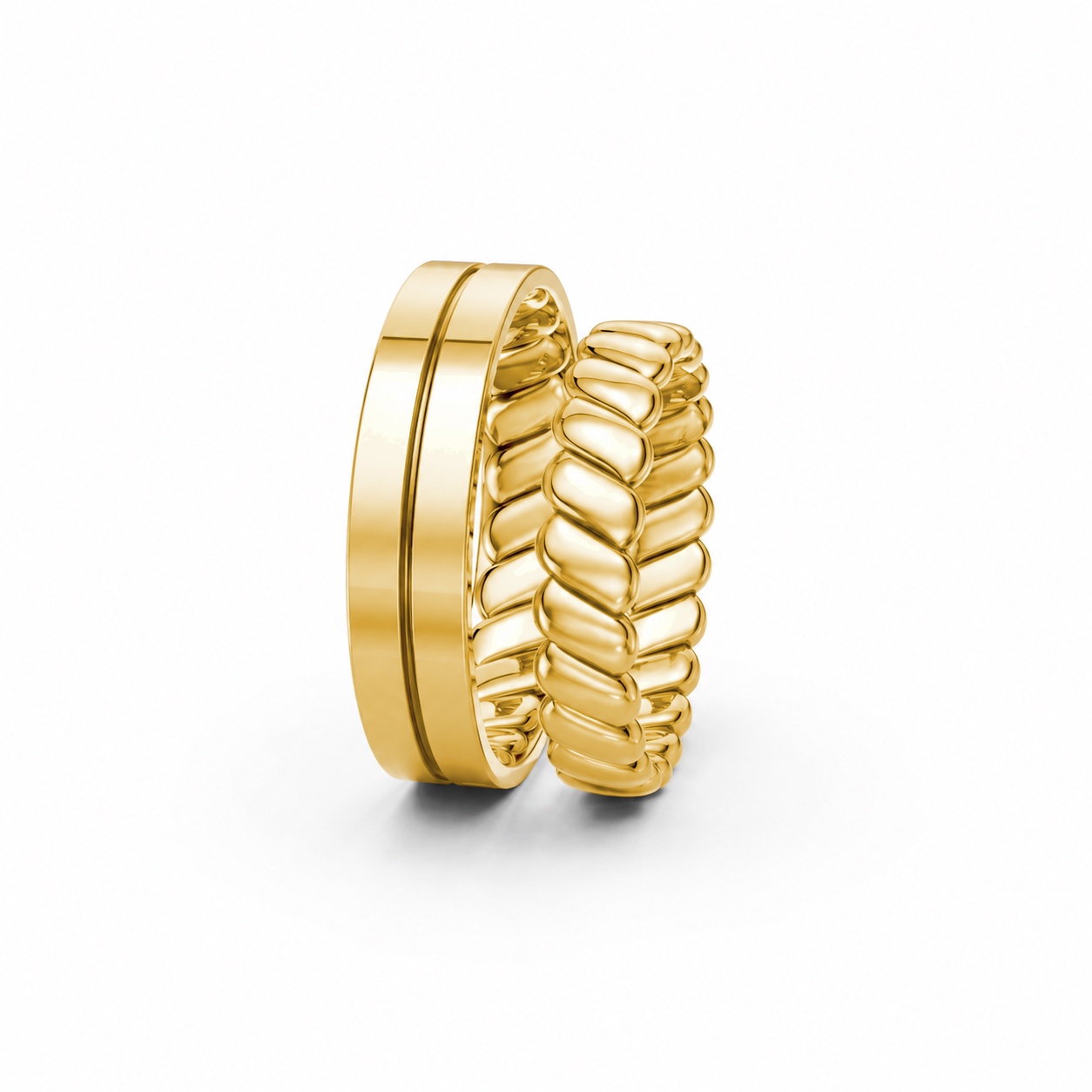 Nhẫn cưới A156 màu Vàng Gold vàng 10K/14K/18K/607 cao cấp, thanh lịch