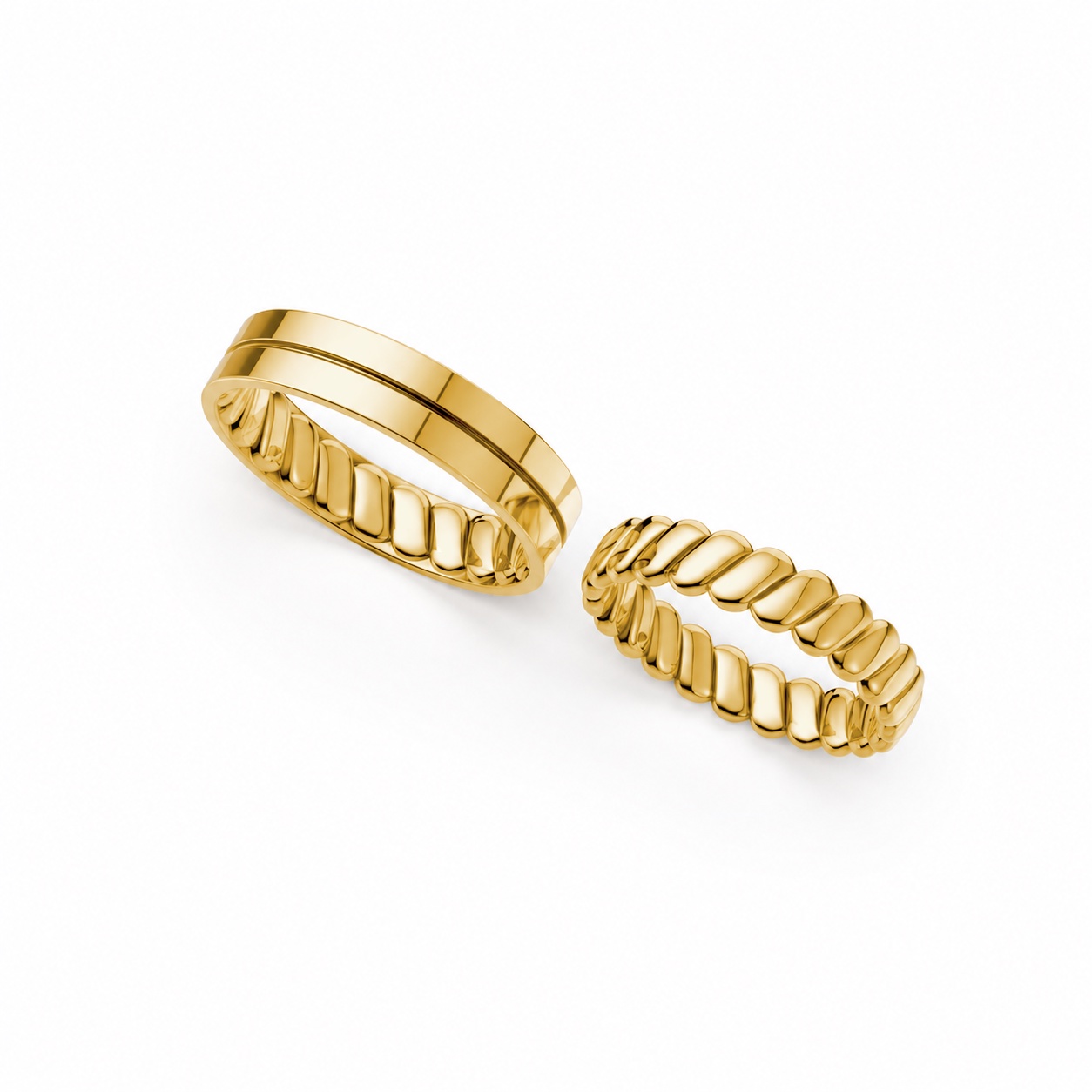 Nhẫn cưới A156 màu Vàng Gold thiết kế tinh xảo, độc đáo