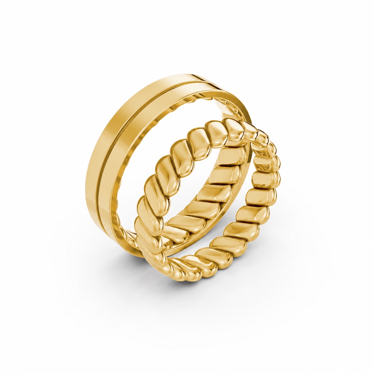 Nhẫn cưới A156 màu Vàng Gold thiết kế tinh tế, sang trọng