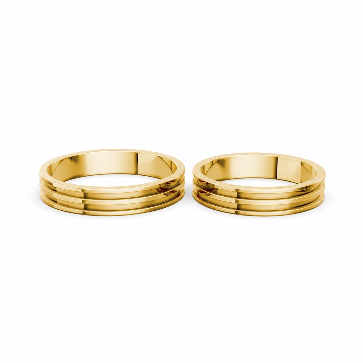 Nhẫn cưới Collab Ceramic – A162 màu Vàng Gold thiết kế tinh xảo, độc đáo