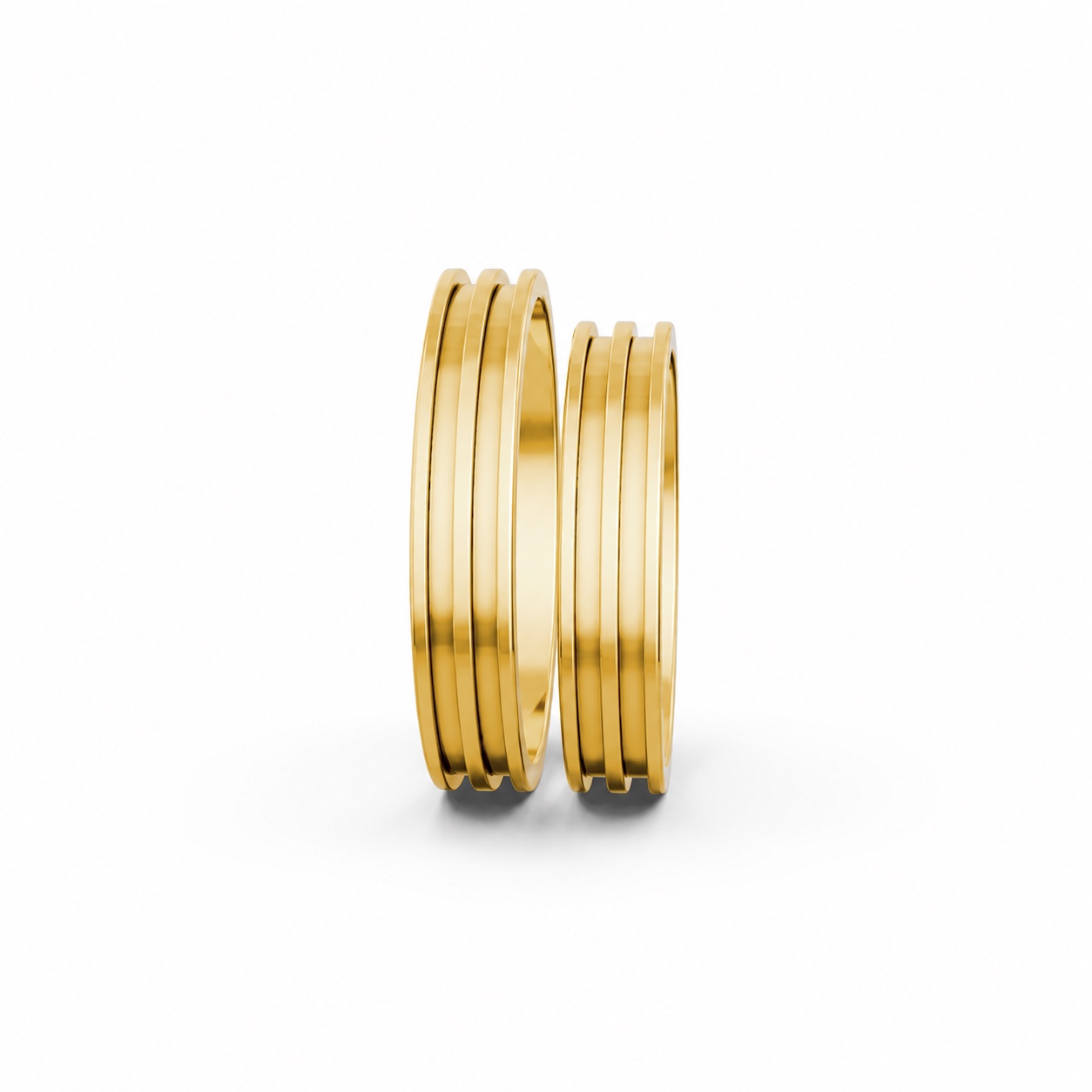 Nhẫn cưới Collab Ceramic – A162 màu Vàng Gold thiết kế phá cách, sang trọng