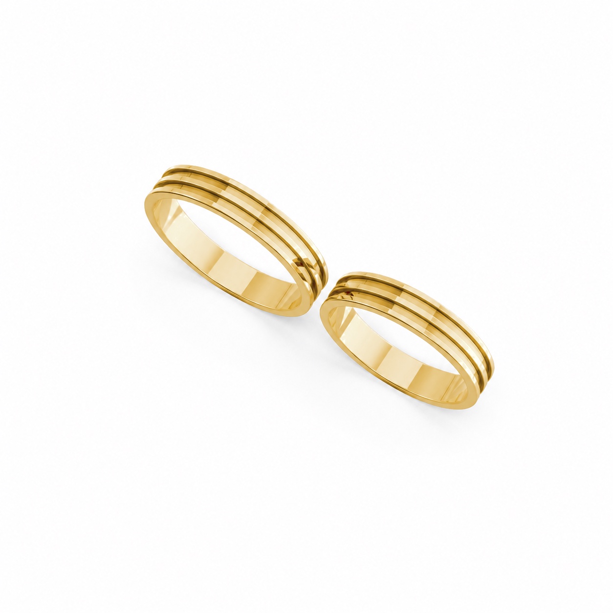 Nhẫn cưới Collab Ceramic – A162 màu Vàng Gold vàng 10K/14K/18K/607 cao cấp, thanh lịch