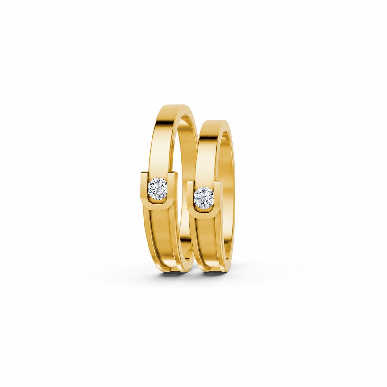 NHẪN CƯỚI A163 Vàng Gold vàng 10K/14K/18K/607 cao cấp, thanh lịch