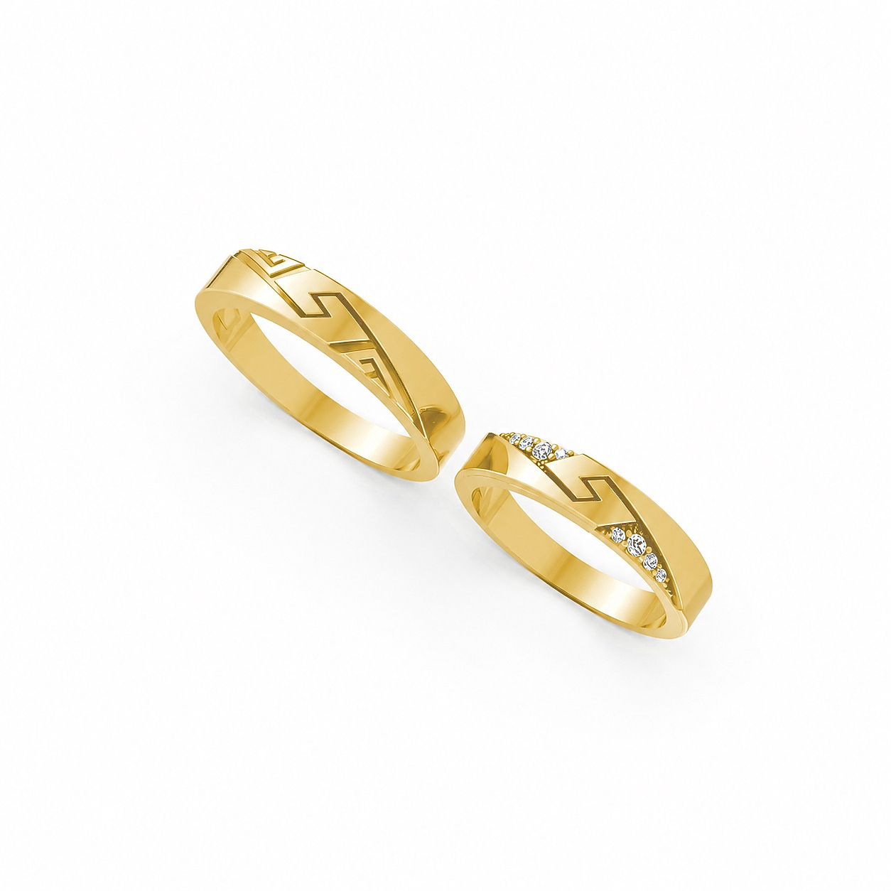 NHẪN CƯỚI A167 màu Vàng Gold thiết kế tinh xảo, độc đáo