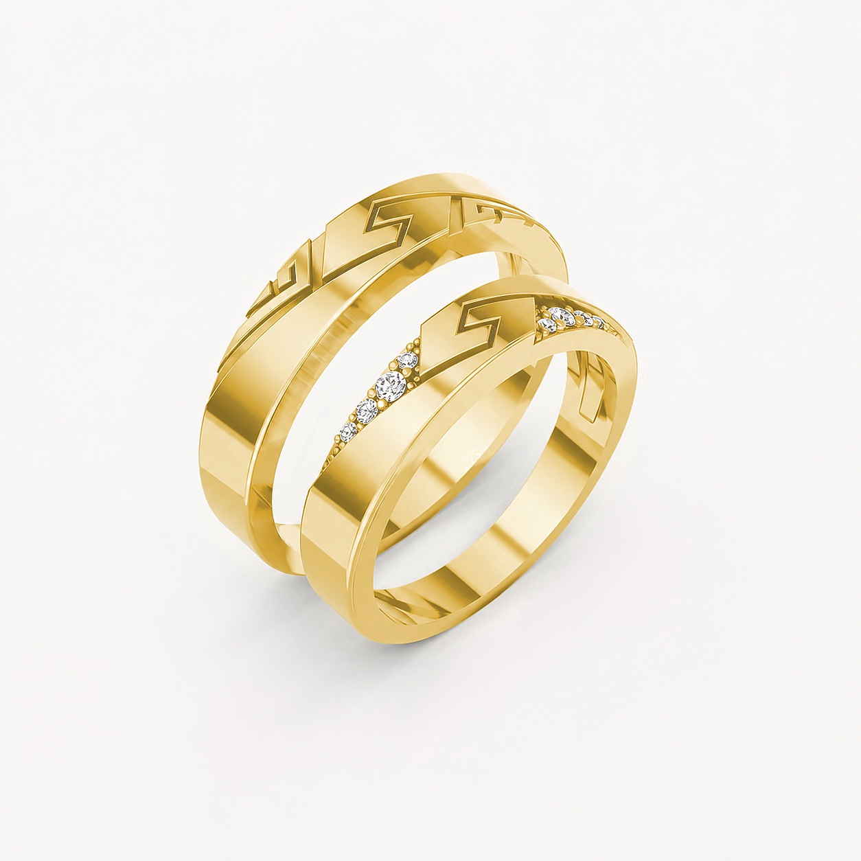 NHẪN CƯỚI A167 màu Vàng Gold thiết kế tinh tế, sang trọng