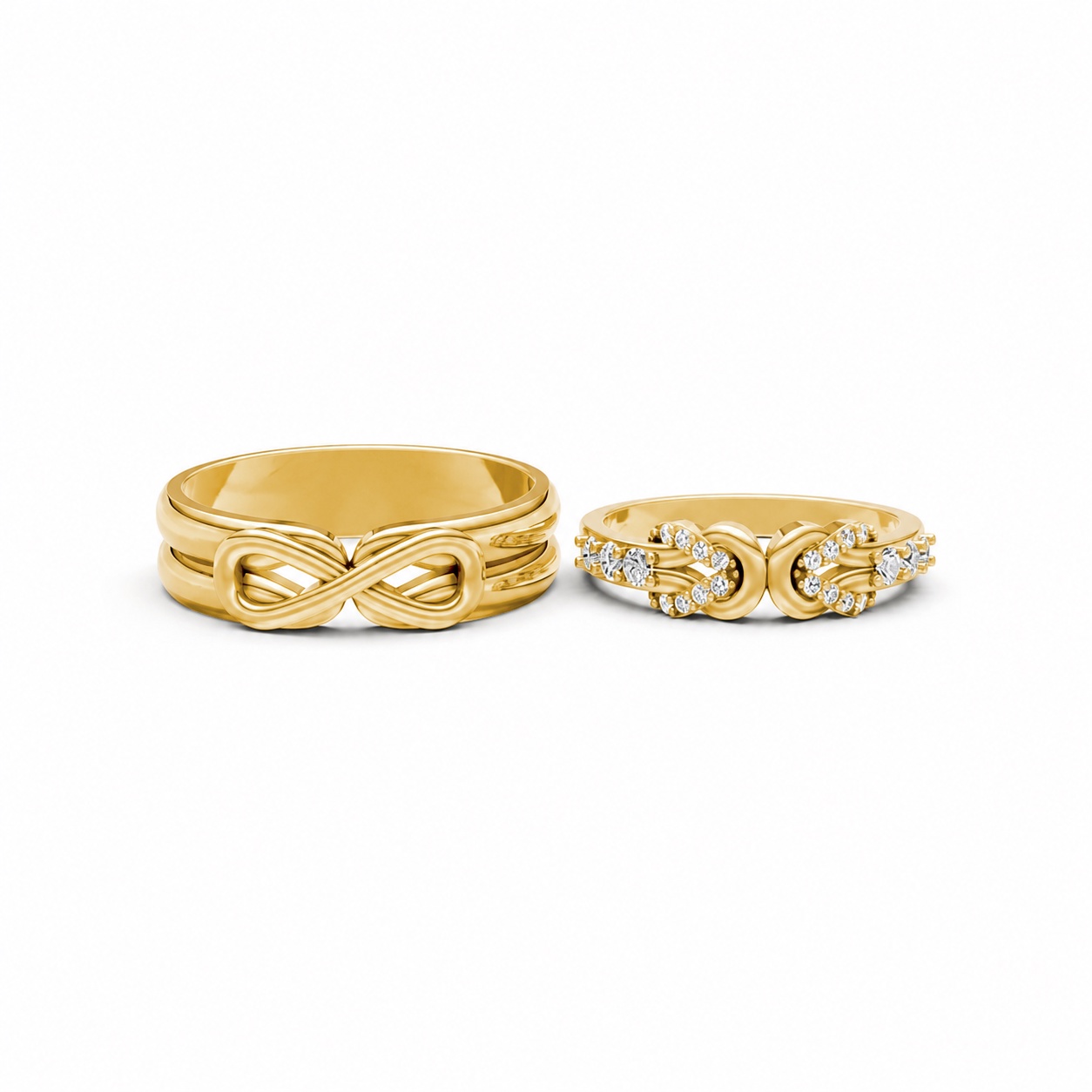 Nhẫn cưới A169 màu Vàng Gold vàng 10K/14K/18K/607 cao cấp, thanh lịch