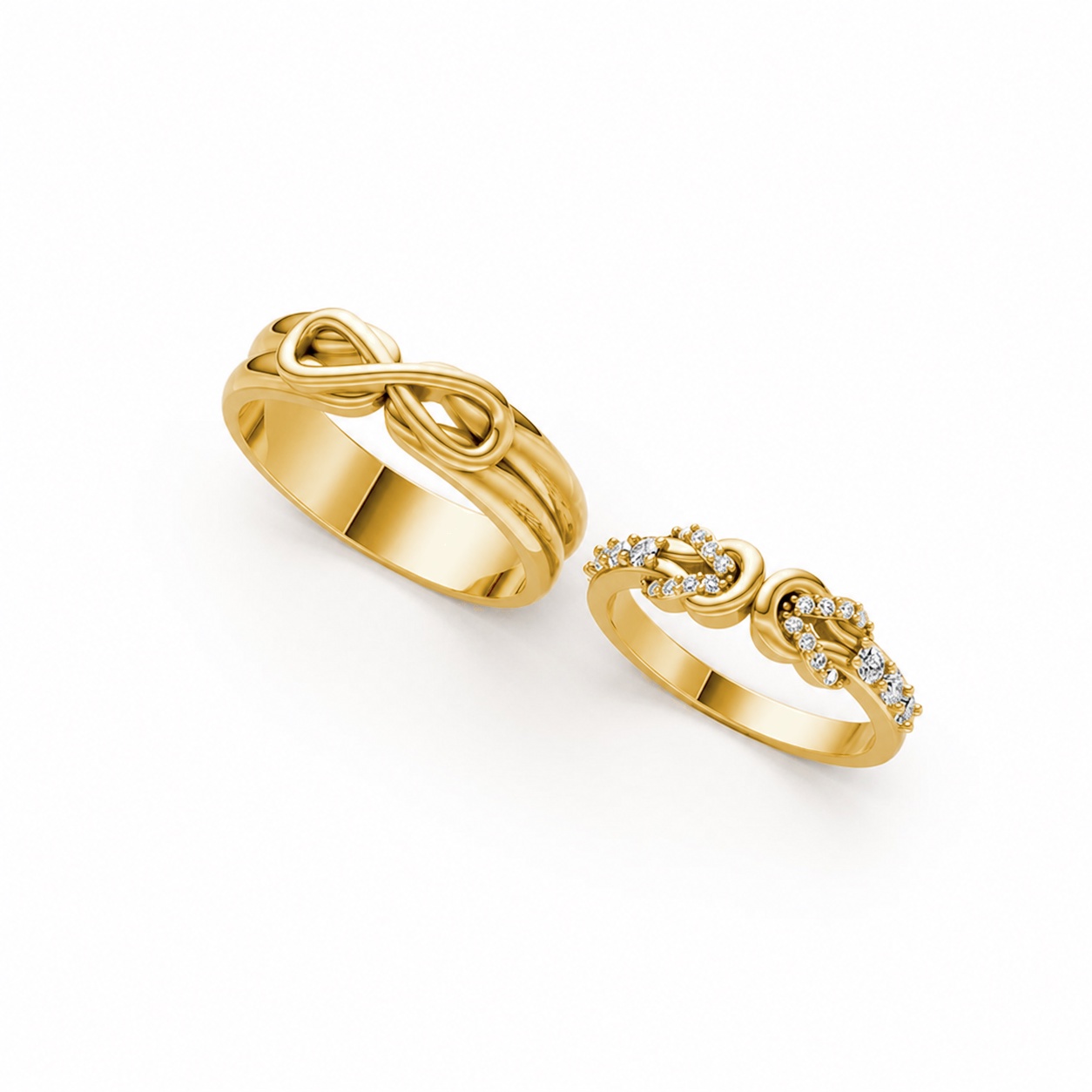 Nhẫn cưới A169 màu Vàng Gold thiết kế tinh xảo, độc đáo
