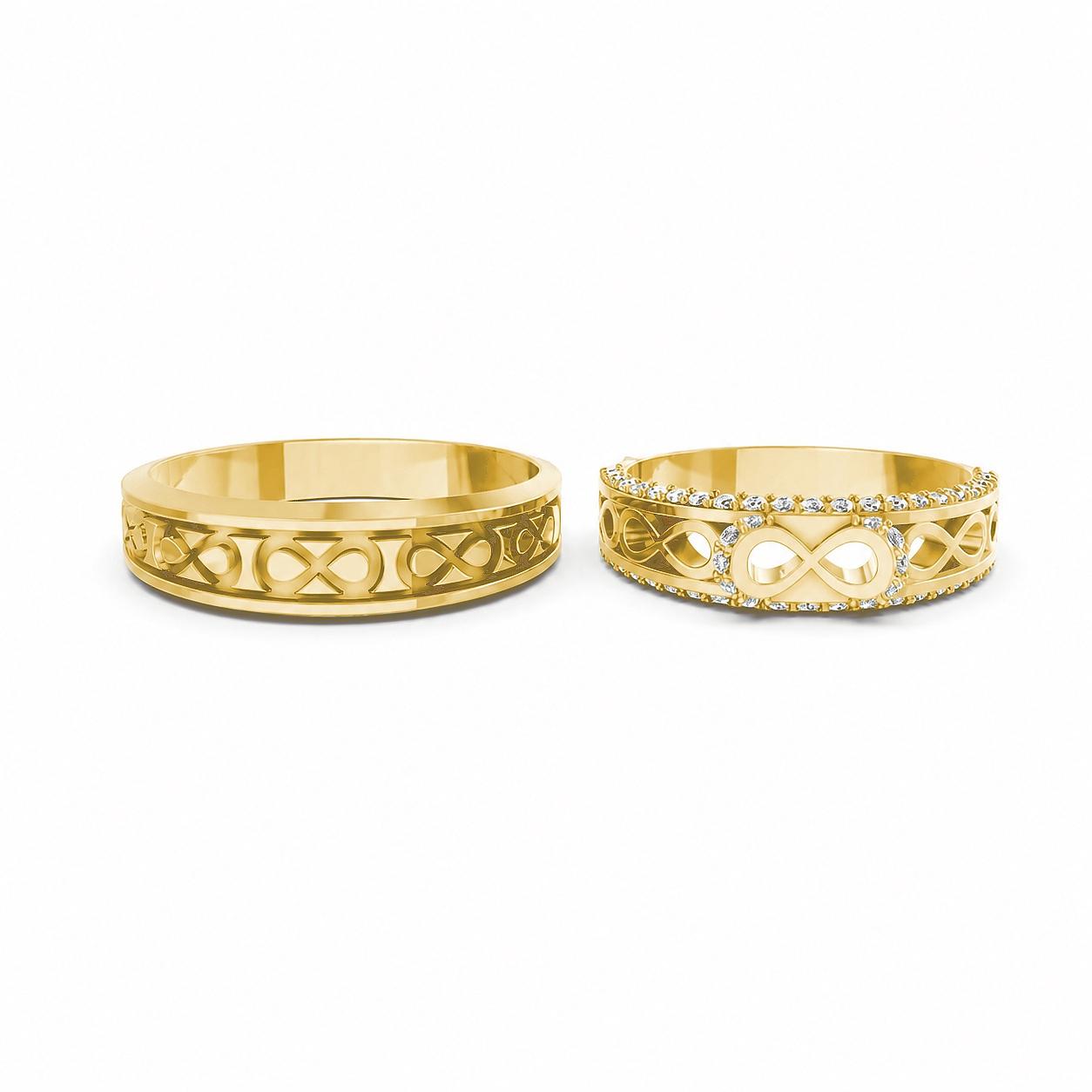 Nhẫn cưới A172 màu Vàng Gold vàng 10K/14K/18K/607 cao cấp, thanh lịch