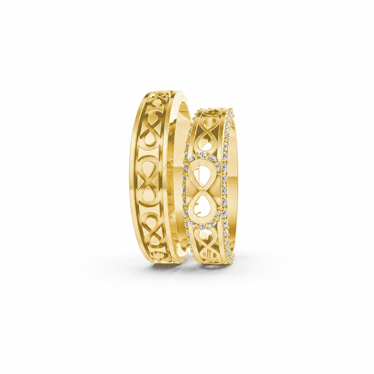 Nhẫn cưới A172 màu Vàng Gold thiết kế tinh xảo, độc đáo