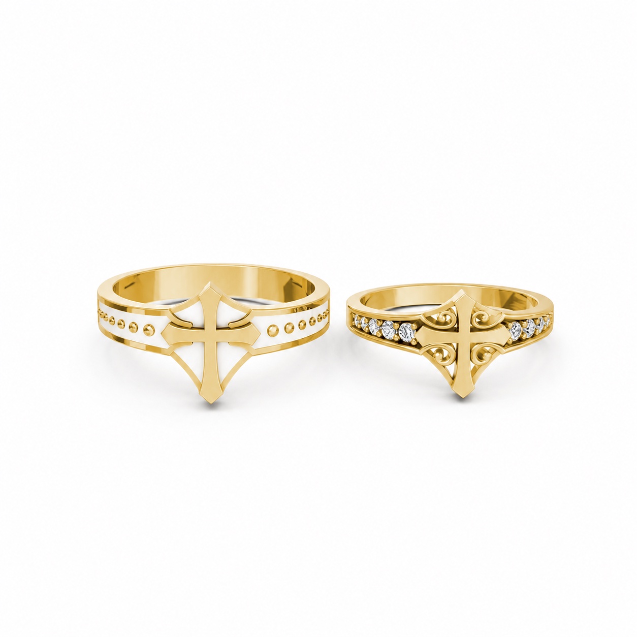 Nhẫn cưới A178 màu Vàng Gold thiết kế tinh xảo, độc đáo