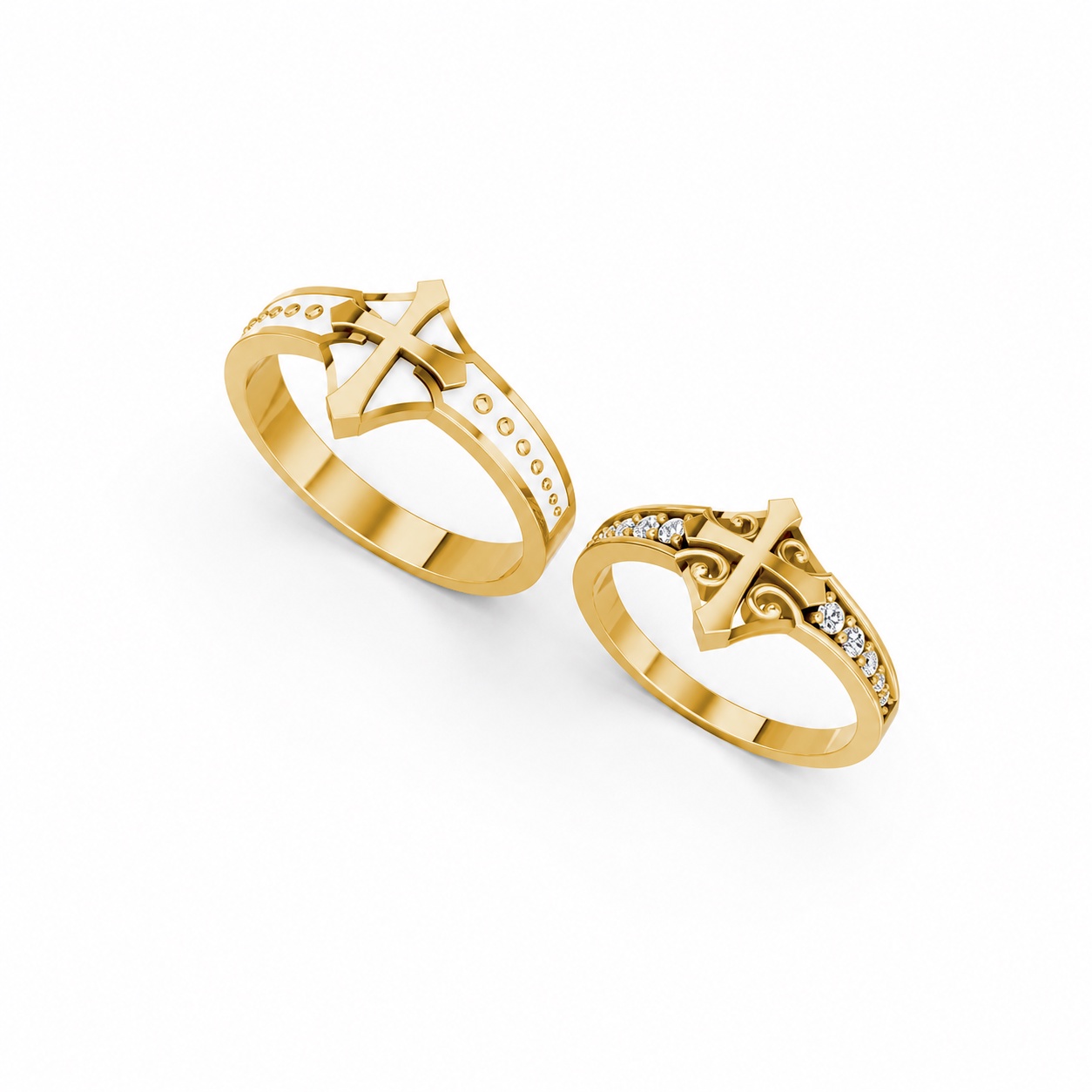 Nhẫn cưới A178 màu Vàng Gold vàng 10K/14K/18K/607 cao cấp, thanh lịch