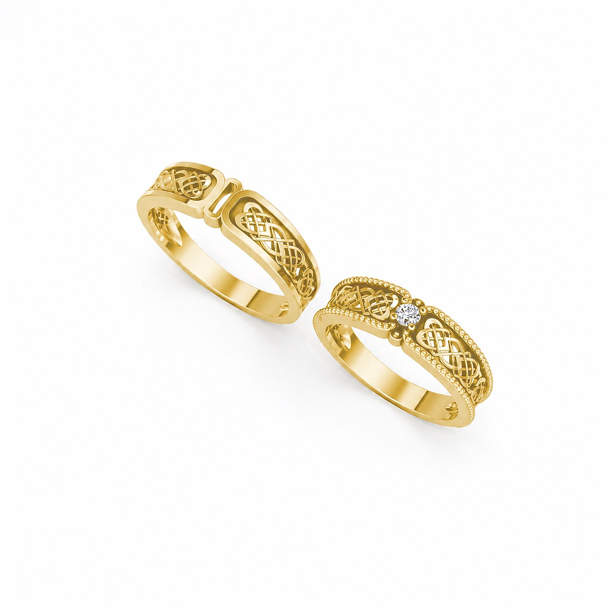 NHẪN CƯỚI A179 màu Vàng Gold vàng 10K/14K/18K/607 cao cấp, thanh lịch