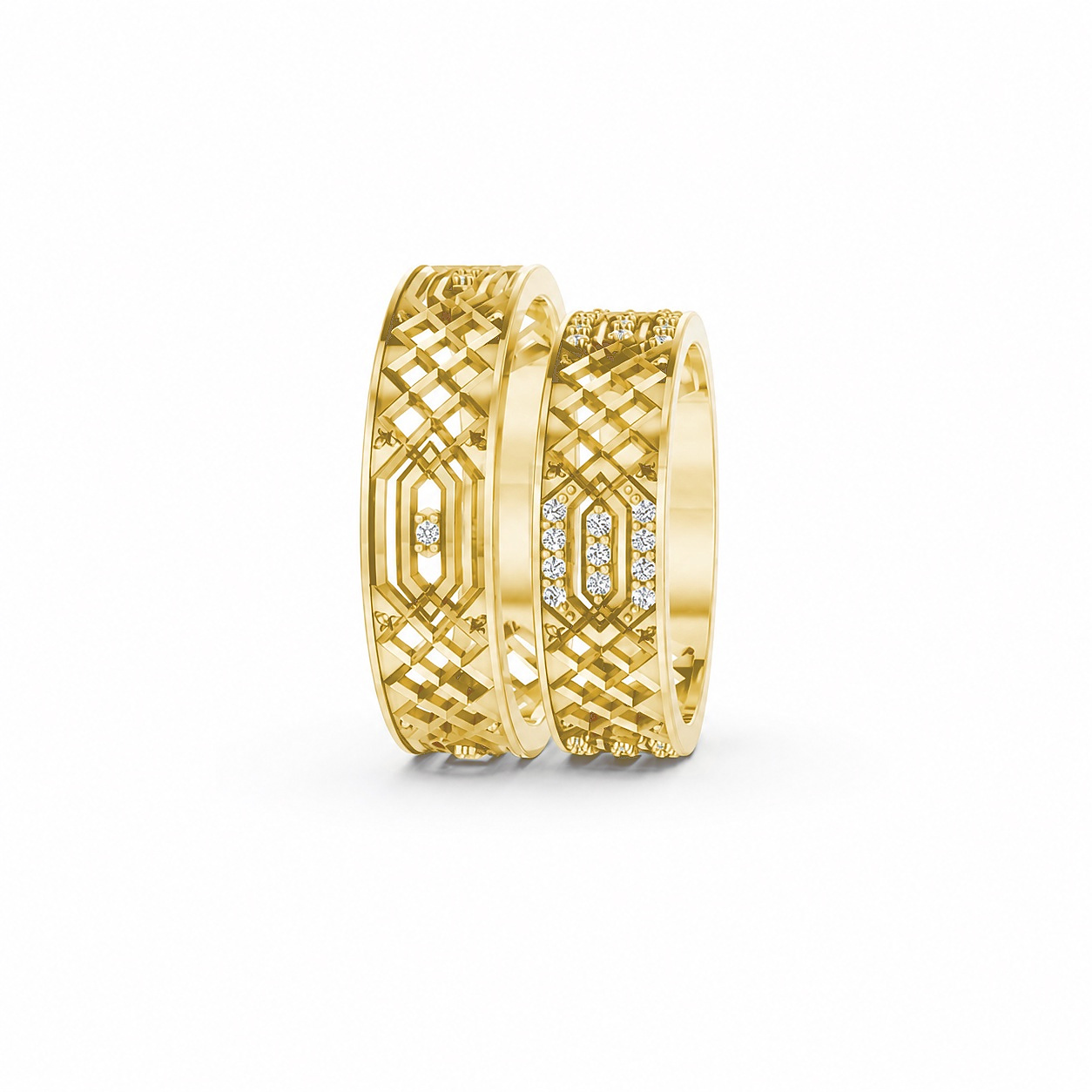 NHẪN CƯỚI A181 màu Vàng Gold vàng 10K/14K/18K/607 cao cấp, thanh lịch