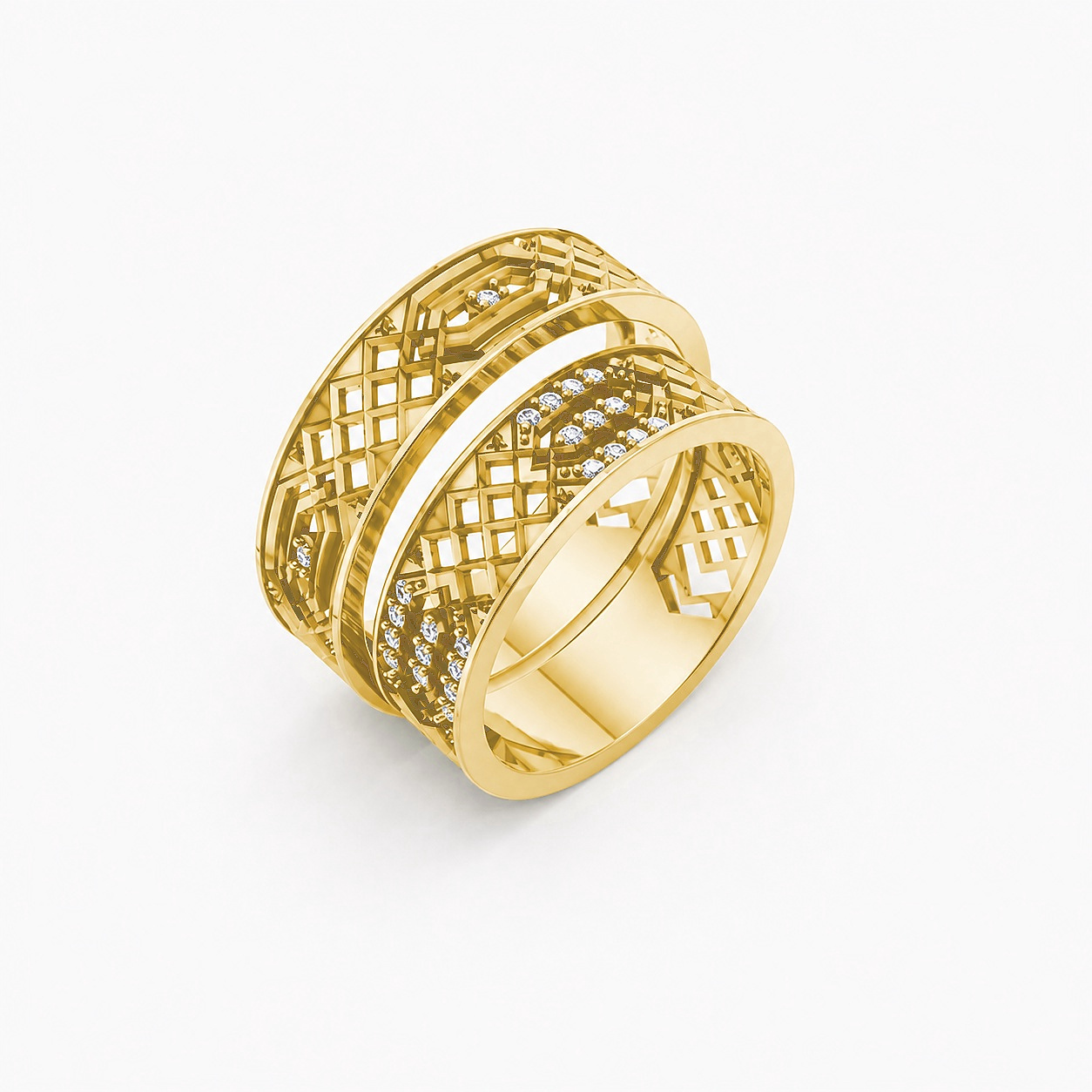 NHẪN CƯỚI A181 màu Vàng Gold thiết kế tinh tế, sang trọng