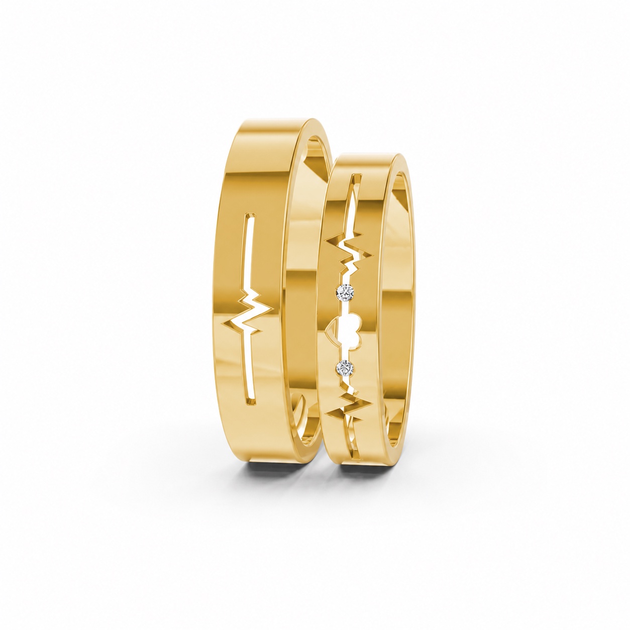 Nhẫn cưới A183 màu Vàng Gold vàng 10K/14K/18K/607 cao cấp, thanh lịch