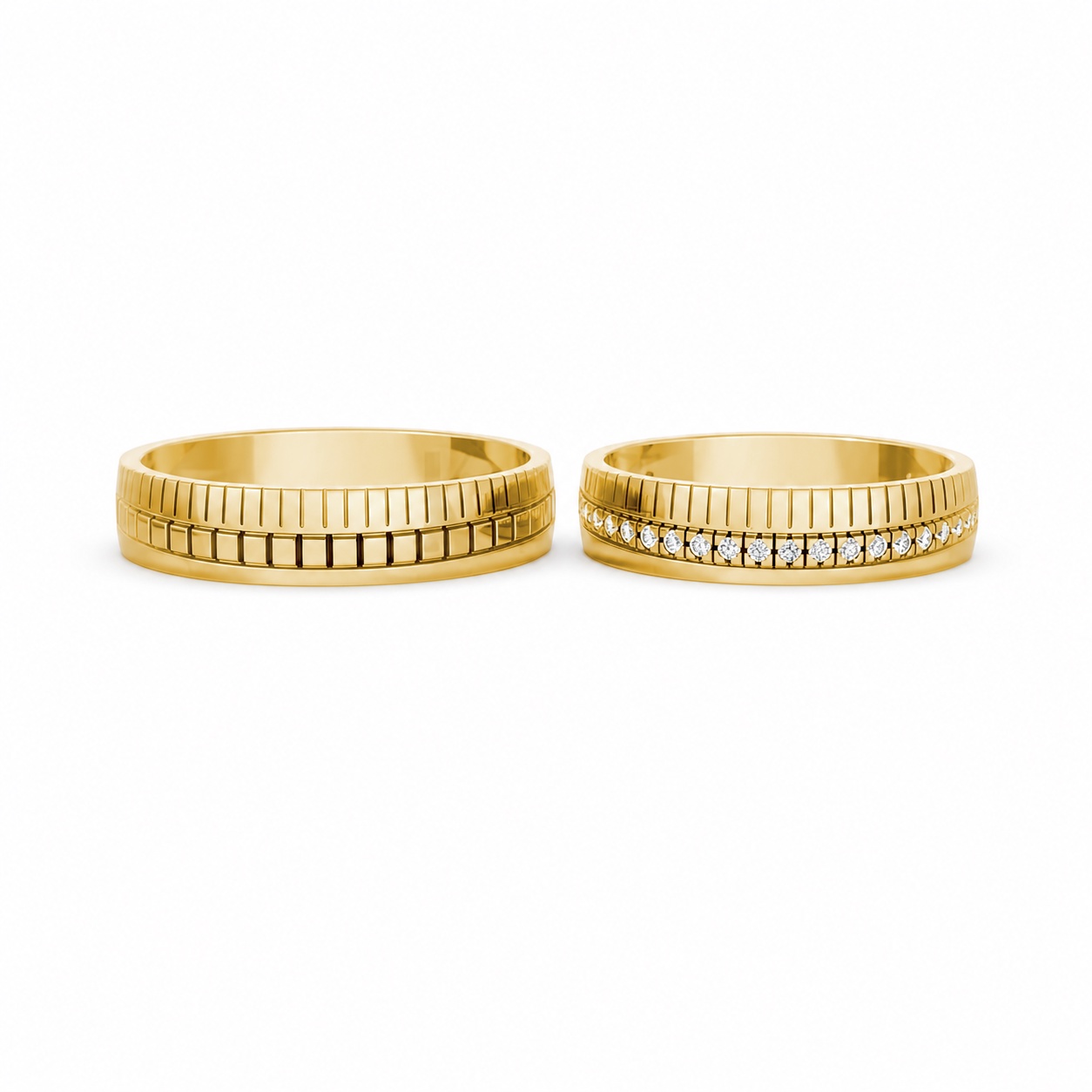 NHẪN CƯỚI A190 Vàng Gold vàng 10K/14K/18K/607 cao cấp, thanh lịch