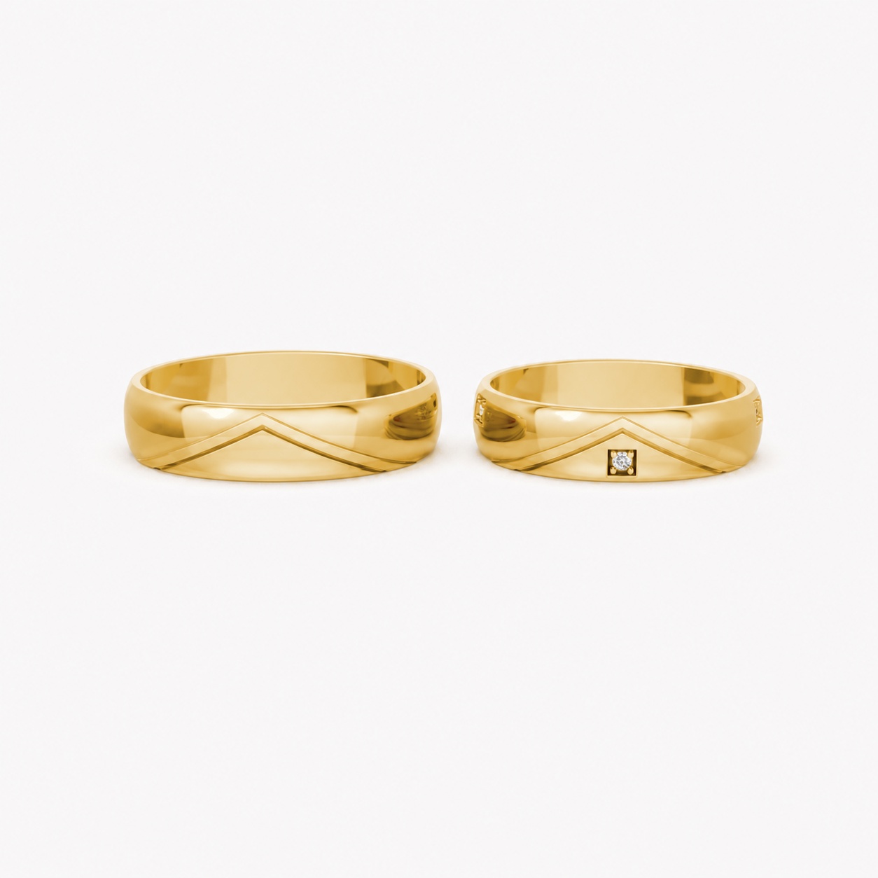 NHẪN CƯỚI A191 màu Vàng Gold vàng 10K/14K/18K/607 cao cấp, thanh lịch